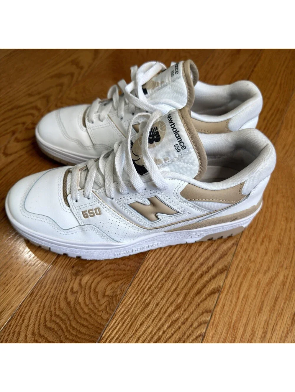 Size 8.5 US Women’s Unisex New Balance 550, White Linen , Men’s Size 7